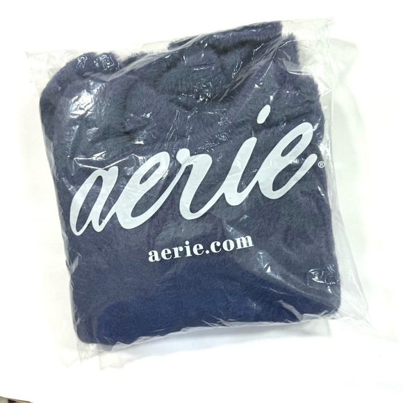 NWOT Aerie Flurry Crewneck Sweater Size XL Blue - Picture 2 of 9
